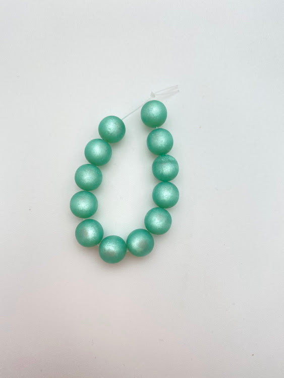 Round moon glow mat 10mm Vintage Turquoise