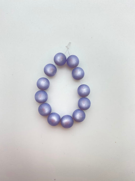 Round moon glow matte 10mm Lavender