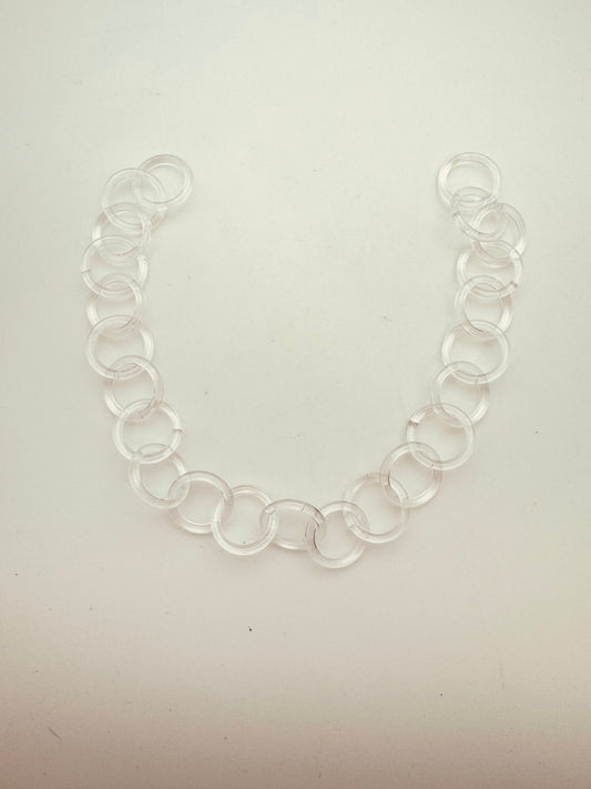 Resin Chain Link 12"x18mm Clear