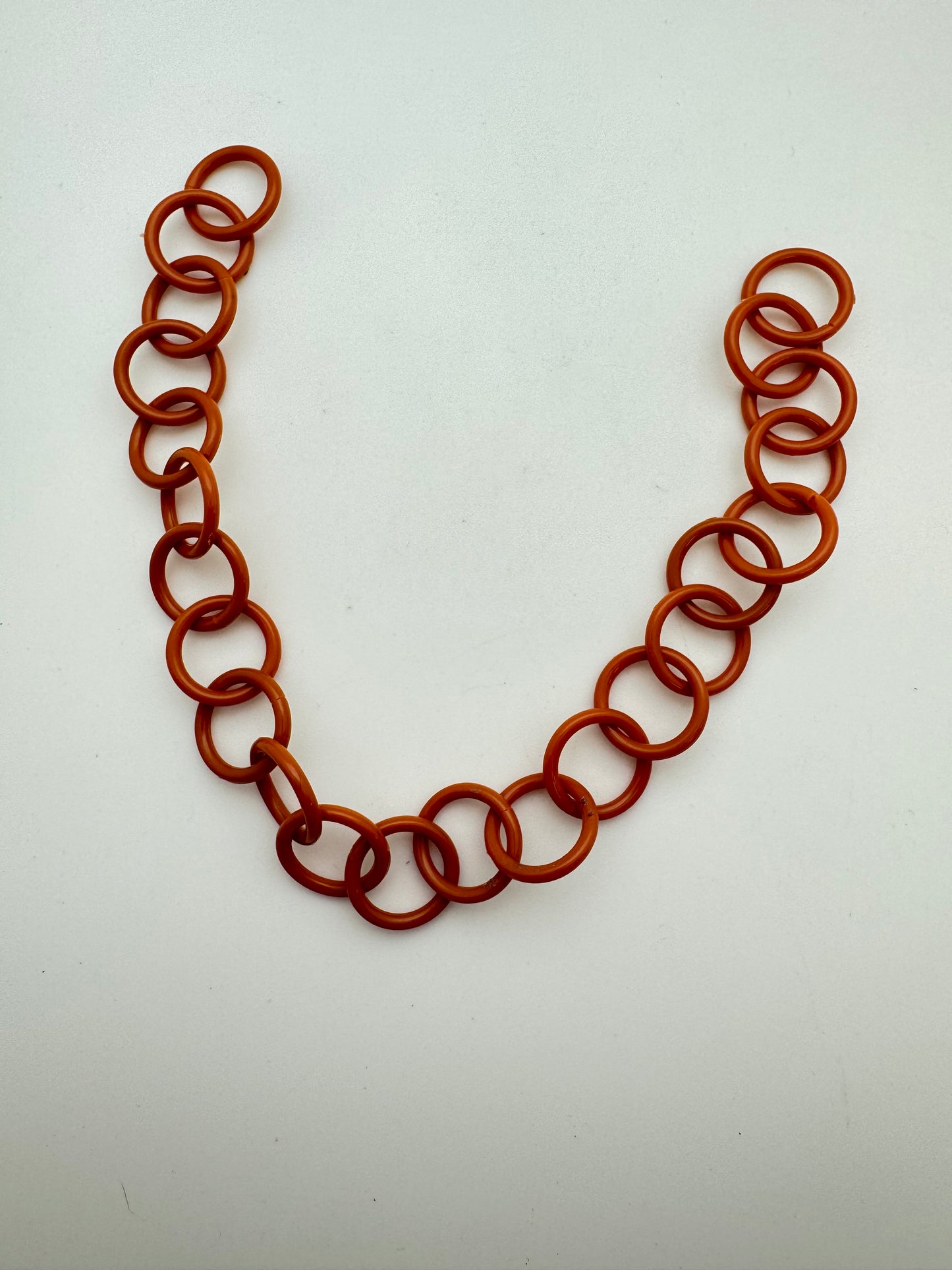 Resin Chain Link 12"x18mm Burnt Orange
