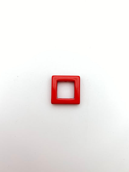 Square Frame 19mm Cherry Red