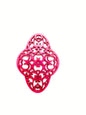 Filigree Quatrefoil 60x44mm Magenta
