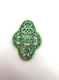 Filigree Quatrefoil 60x44mm Emerald
