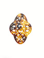 Filigree Quatrefoil 60x44mm Tortoise