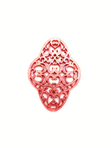 Filigree Quatrefoil 60x44mm Rose