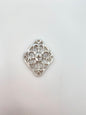 Filigree Diamond 40x30mm Silver