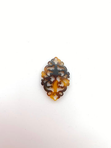 Filigree Marquise 30x21mm Tortoise