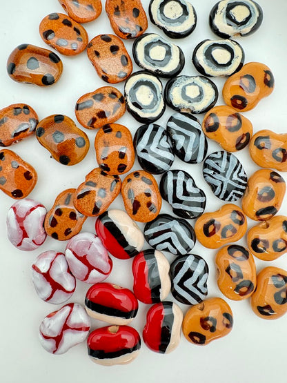Kazuri Bead 10mm x 15mm Shale - Multicolor