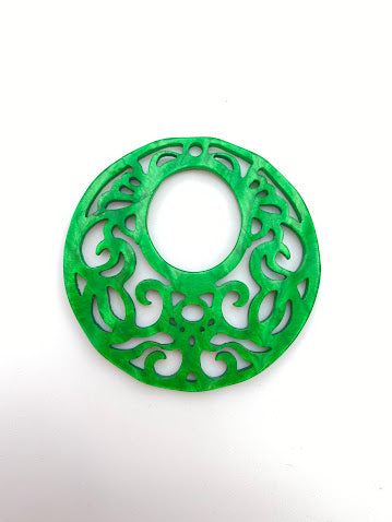 Filigree Circle 2.5” Emerald