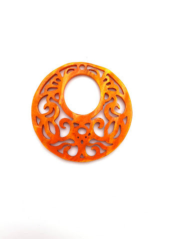 Filigree Circle 2.5” Carnelian