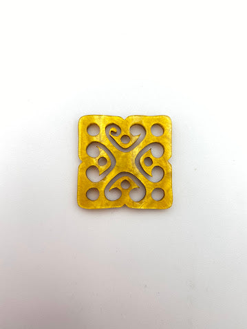 Filigree Square 33mm Saffron