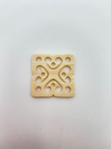 Filigree Square 33mm Ivory