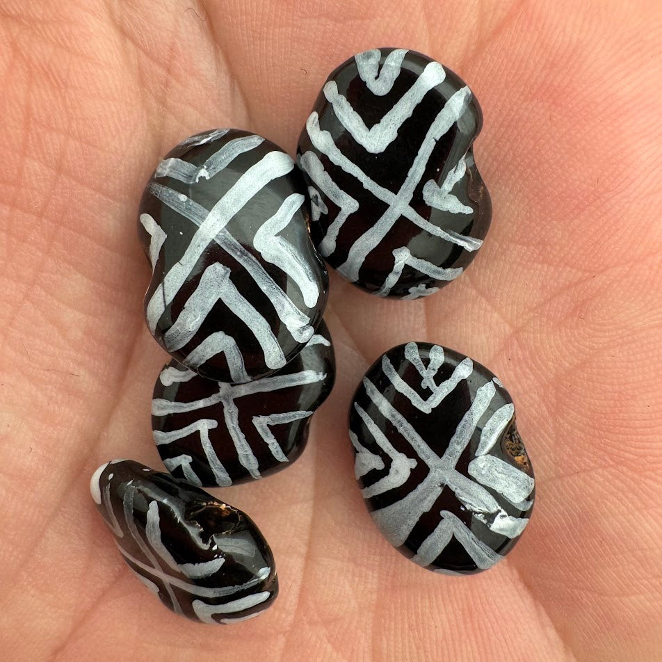 Kazuri Bead 10mm x 15mm Shale - Multicolor