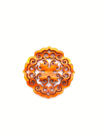 Filigree Circle 45mm Carnelian