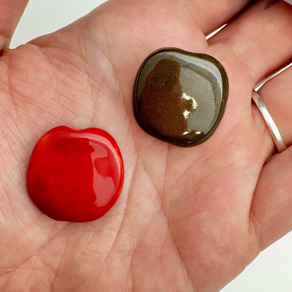 Kazuri Bead Pitapat - 21mm Lentil - Solid Color