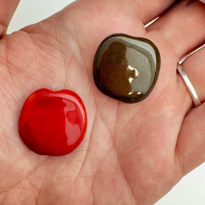 Kazuri Bead Pitapat - 21mm Lentil - Solid Color