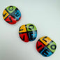 Kazuri Bead Pitapat - 21mm Lentil - Multicolor