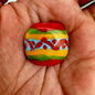 Kazuri Bead Pitapat - 21mm Lentil - Multicolor