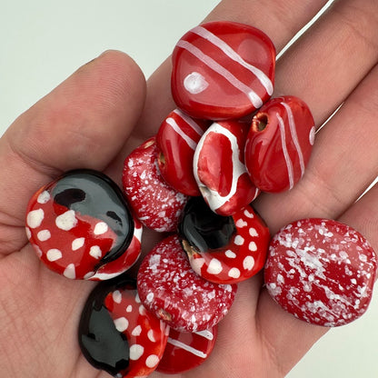 Kazuri Bead Pitapat - 21mm Lentil - Three Color