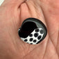 Kazuri Bead Pitapat - 21mm Lentil - Blacks & Whites