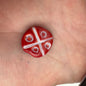 Kazuri Bead Pitapat - 21mm Lentil - Multicolor Carved