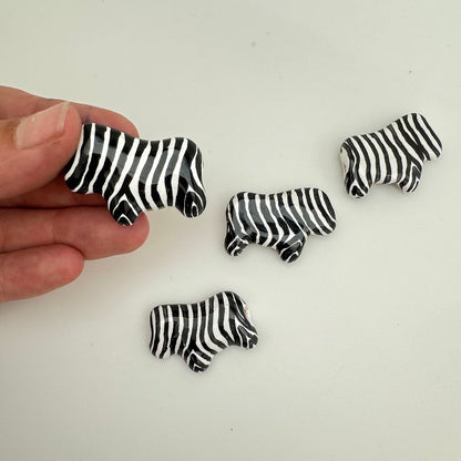 Kazuri Zebra Focal Bead 36mm