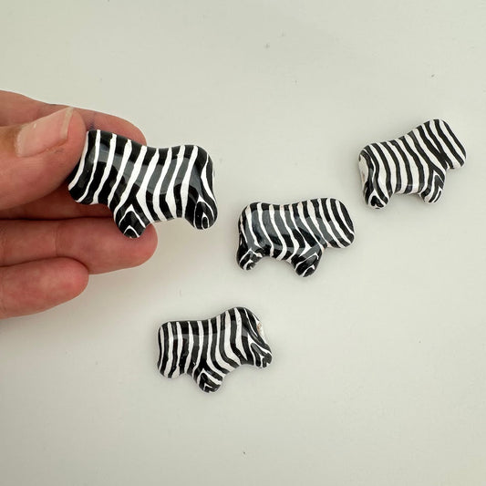Kazuri Zebra Focal Bead 36mm