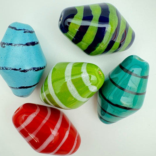 Kazuri Large Bi-Cone Bead 40mm x 28mm
