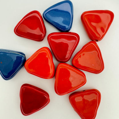 Kazuri Bead Flat Triangle 25mm