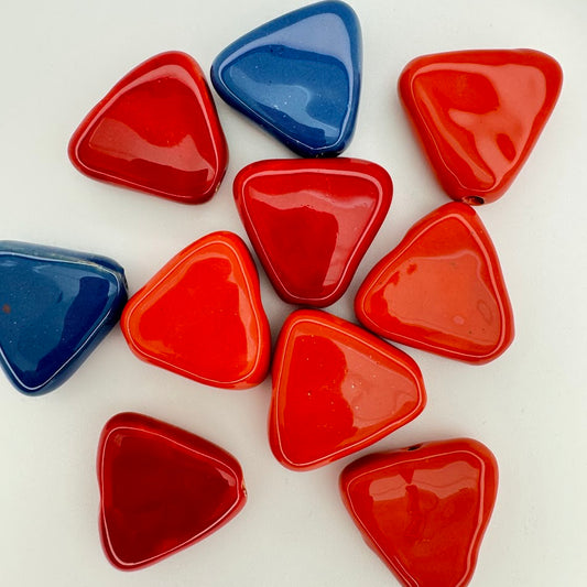 Kazuri Bead Flat Triangle 25mm