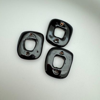 Kazuri Frame Bead - Black 25mm
