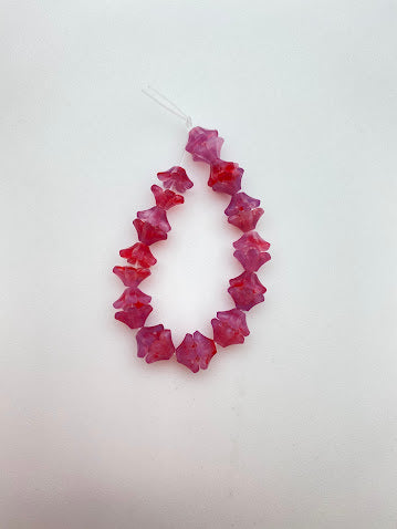 Flower Cap 10mm Raspberry Marble