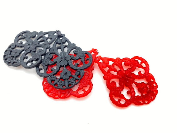 Filigree Drop 58mm Jet Matte