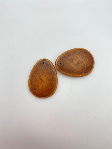 Flat Tear Drop 40mm Natural - DE-0110-E