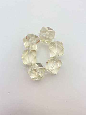 Faceted Cube 20mm Jonquil