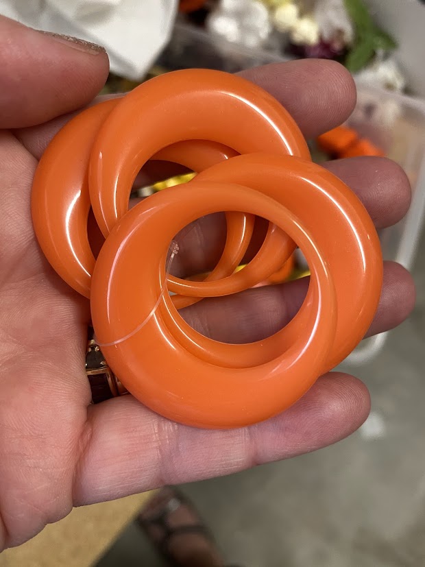 Ring Drop 42mm Orange