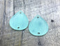 Large Frosted Sea Acrylic Earring Components - Jewelry Making Blanks - CB&CO