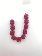 Vintage Glass Bunt 12mm Ruby Matte