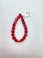 Vintage Glass Disk 8mm Red