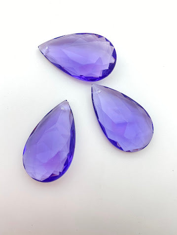 Faceted Drop 48x29mm Amethyst