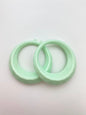 Faceted Hoop Drop 50mm Mint
