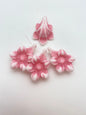 Flower Pendant 43mm Pink/White