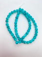 Vintage Glass Faceted 6mm Two-tone Turquoise