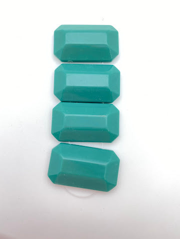 Faceted 2 Hole 45x28mm Jade