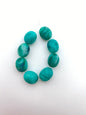 Oval 18x15mm Green Marble Matte