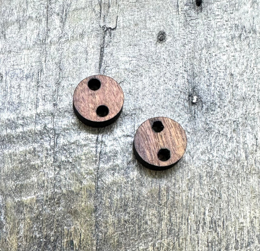 Small Walnut Earring Connector - Solid Hardwood - Component - CB&CO