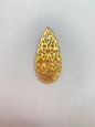 Laser Cut Tear Drop 50mm Gold AB