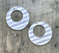 Large Wavy Beach Stripe Acrylic Earring or Pendant Components (2 Pieces) - CB&CO