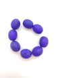 Oval 18x15mm Purple Marble Matte