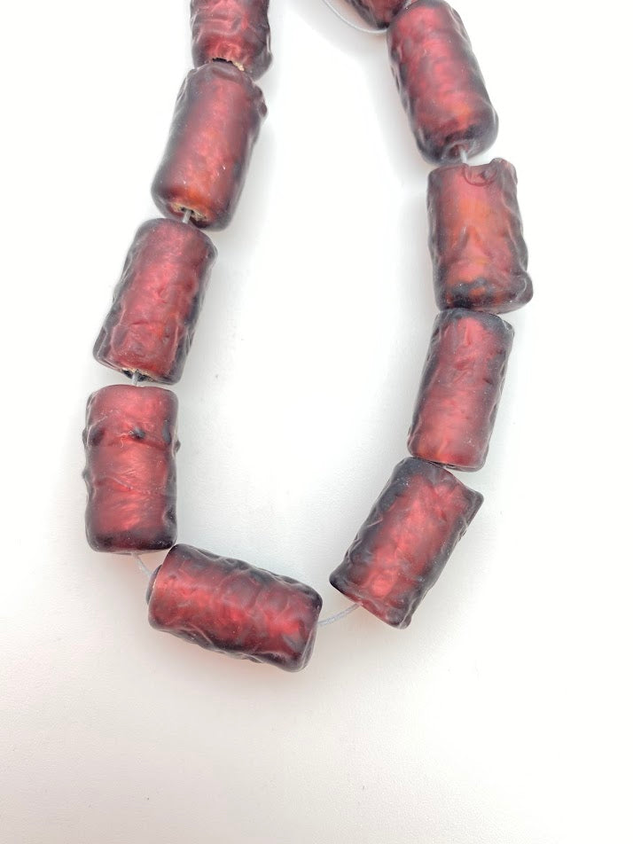 Baroque Tube 22x12mm Dark Amethyst - YAYIN